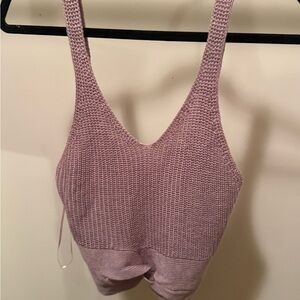 Knit Sleeveless Top in Mauve